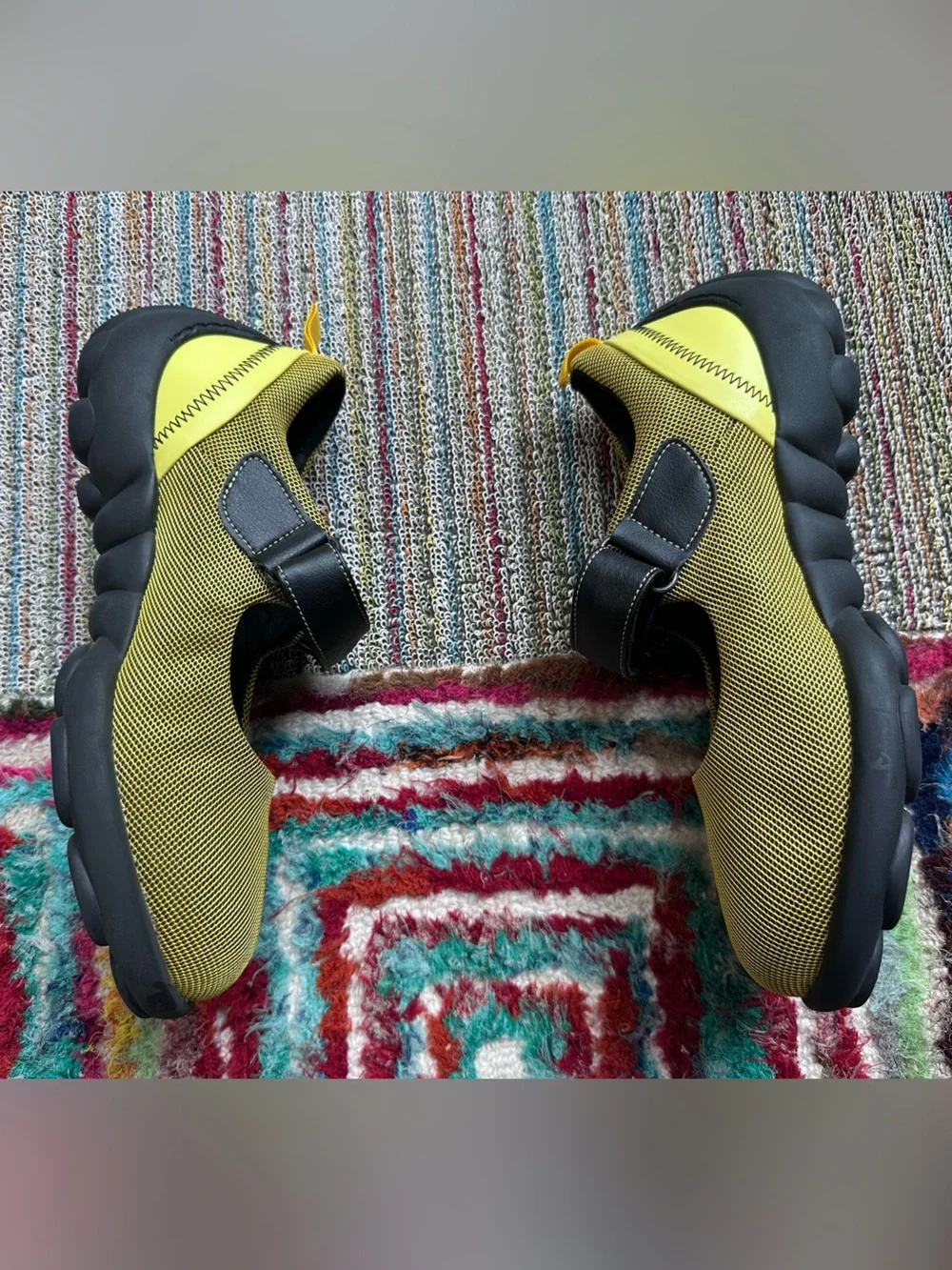 Fluevog LIKE NEW Urban Angels Pilot yellow vegan mesh Velcro sneaker-8 (fit 7.5)